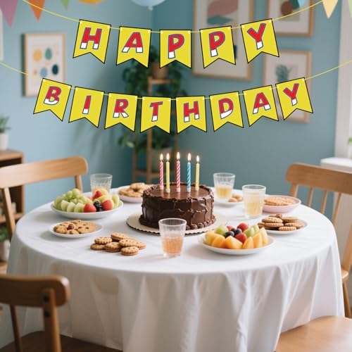 Anime Birthday Banner with Happy and Birthday Text