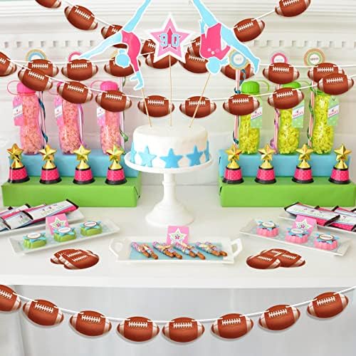 4 Pack Football Banners Garland for Football Party Decorations