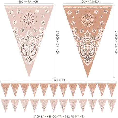 5 Pack Western Cowboy Party Decorations Banners