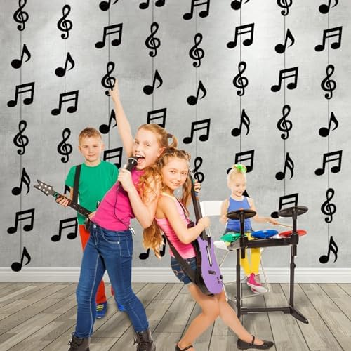 Cindeer Music Notes Party Decorations 8 Pcs Garland