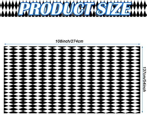 Irenare Black and White Checkered Tablecloths 3 Piece Set