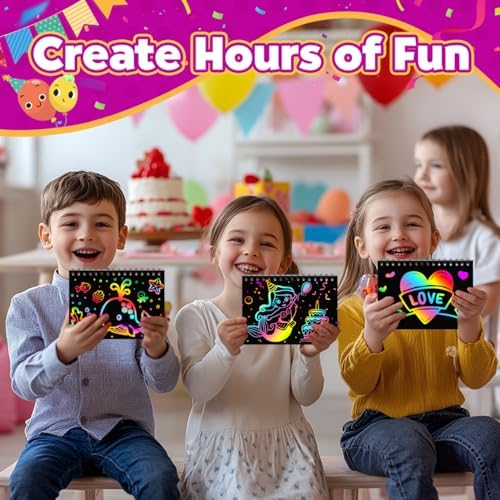Pigipigi Kids 24-Pack Scratch Art Party Favors Set