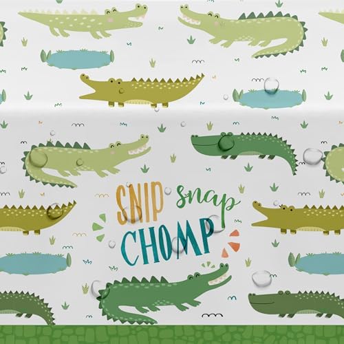 Alligator Birthday Party Tablecloth Set 3pcs