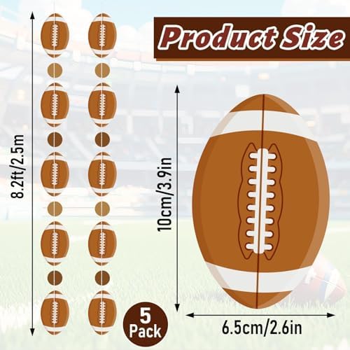 MARFOREVER 41ft Football Garland Banner