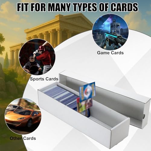 6 Pack Trading Card Storage Box with Lid 1200 Count