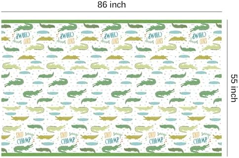 Alligator Birthday Party Tablecloth Set 3pcs