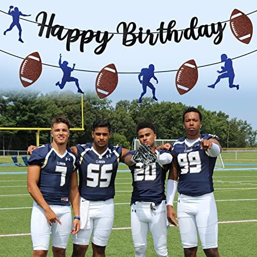 Football Birthday Banner Decorations for Boys Men