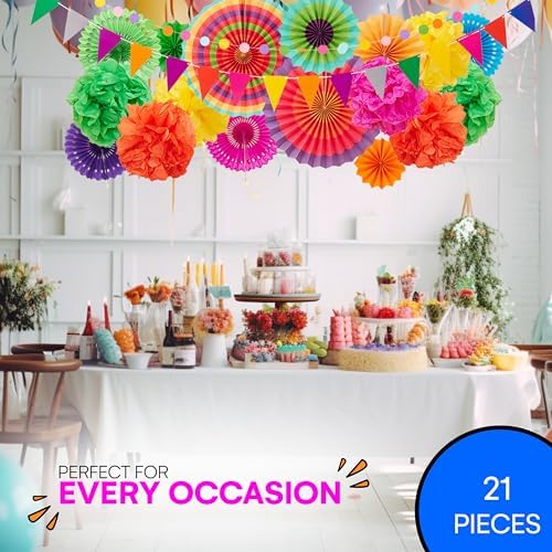 Neliblu 21 Piece Hanging Party Decor Kit
