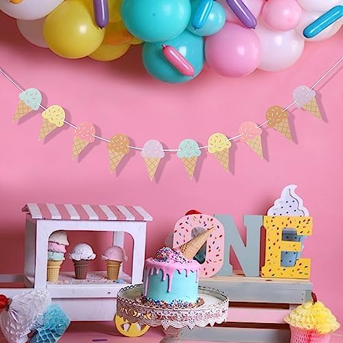Ice Cream Birthday Banner for Kids and Family