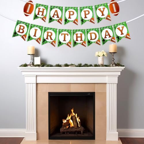 Football Birthday Banner Set with Flags and Ropes