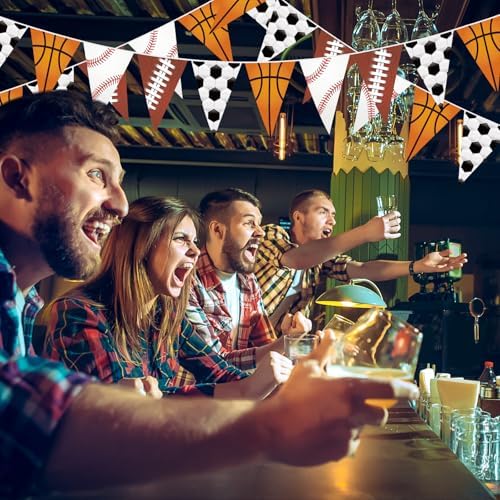 HESTYA 5 Pcs Sport Party Decorations Bunting Garland
