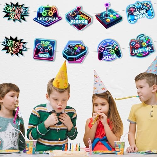 Wayyogh Video Game Party Decorations Door Banner Set
