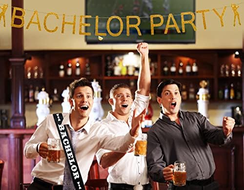 Brosash Bachelor Party Banner - Gold Stripper Sendoff Sign
