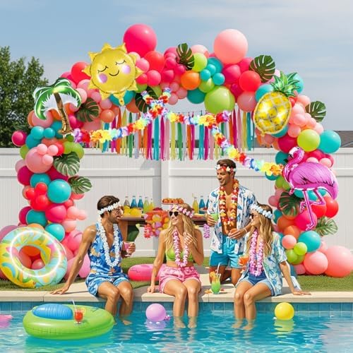 Tropical Balloon Garland Kit for Summer Parties