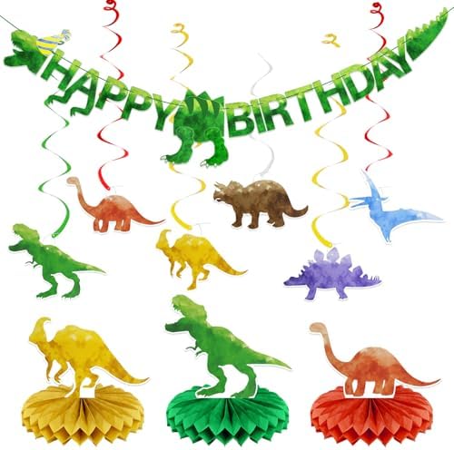 PatiCool Dinosaur Birthday Banner Party Decorations