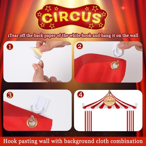 Preboun 3 Pcs Circus Tent Carnival Decorations