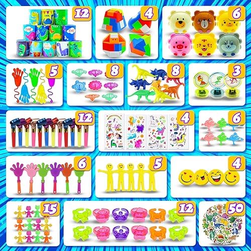 HOLILURE 206 PCS Kids Party Favors Fidget Toy Pack