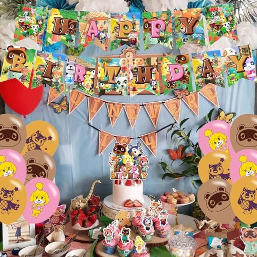 Animal Crossing Themed Birthday Decorations Set