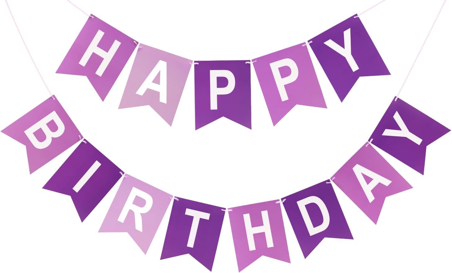 Purple Happy Birthday Banner Decorations