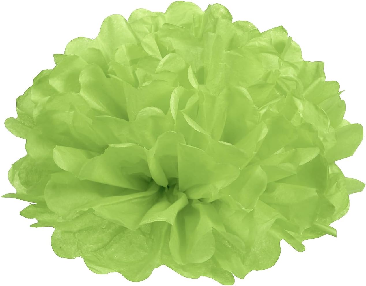 M Meterxity 10 Pack Tissue Pom Poms Flowers 6 Inches Lime Green