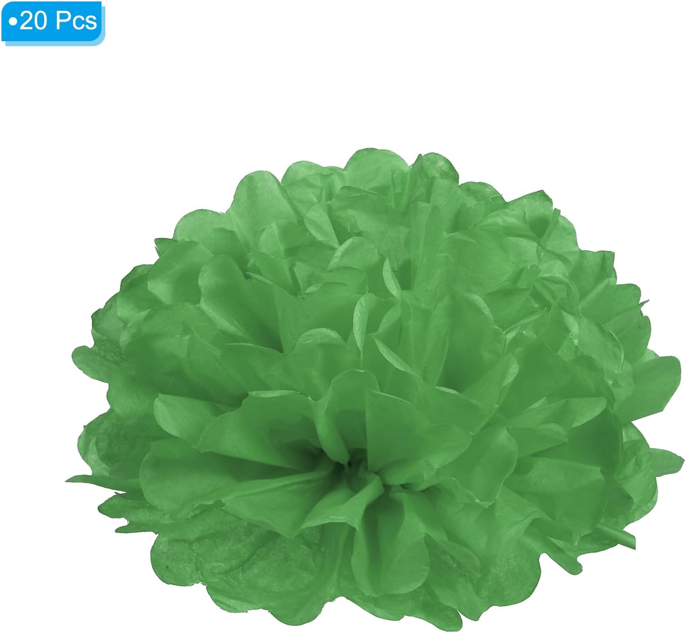 PATIKIL 4 Inch Green Tissue Pom Poms 20 Pack
