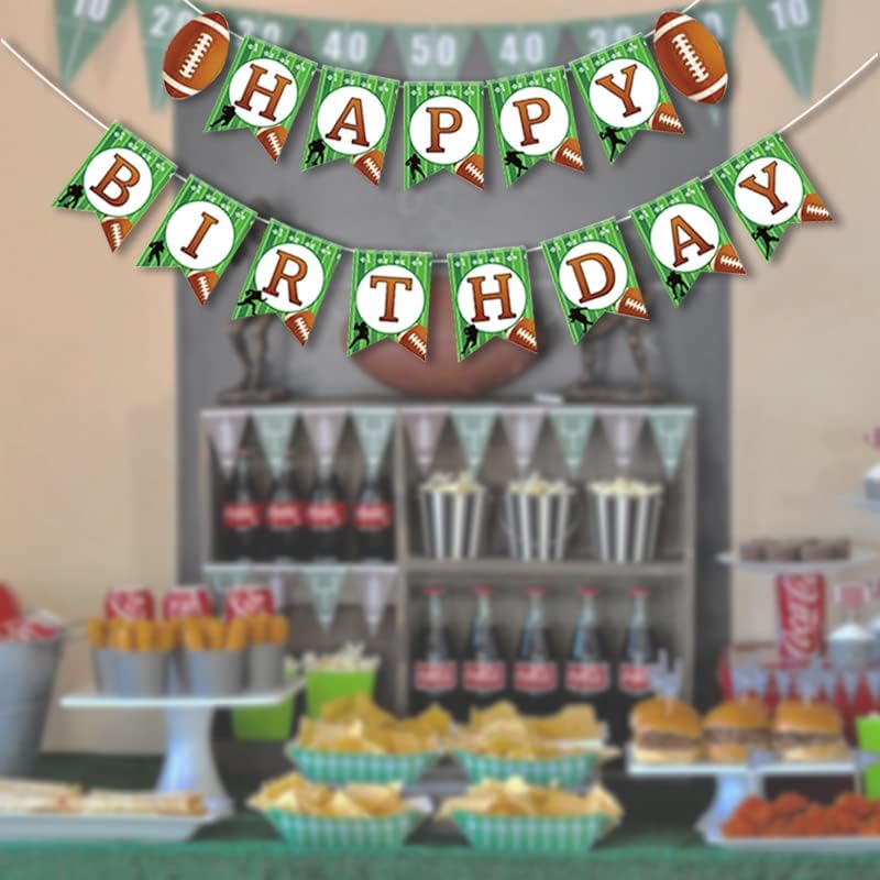 Football Birthday Party Decorations Banner Set