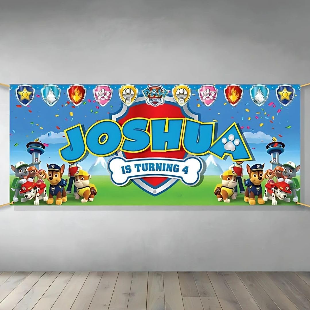Paw Patrol Large Jointed Banner for Kids Birthday
