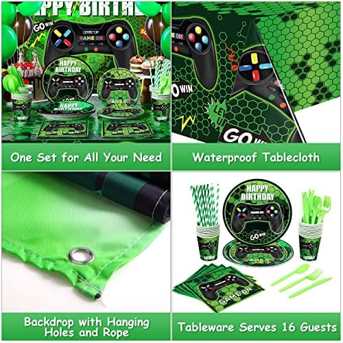 Tatuo 152 Piece Video Game Party Decor Set