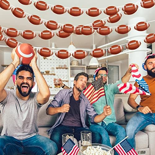4 Pack Football Banners Garland for Football Party Decorations