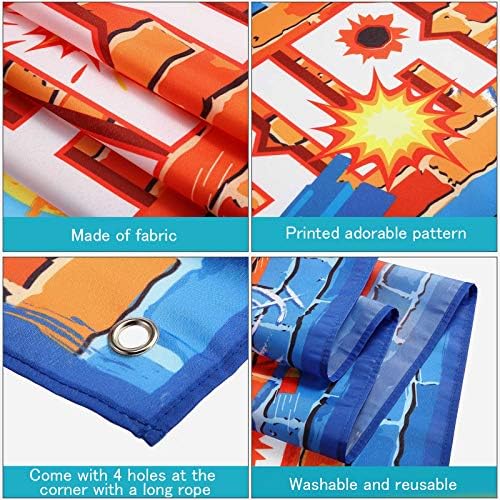 Dart Battle Birthday Banner with Hanging Rope