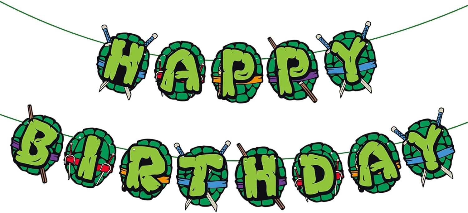 Superhero Birthday Banner Green Party Decorations