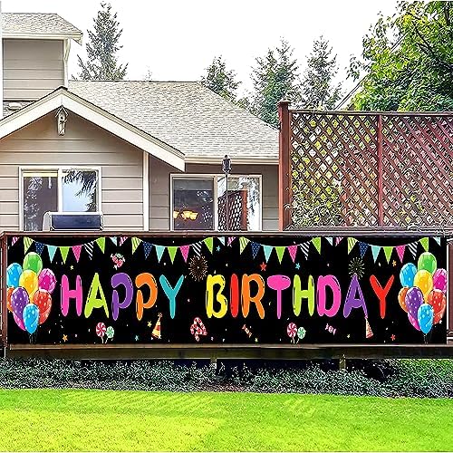 Happy Birthday Yard Banner 118x197 Inches