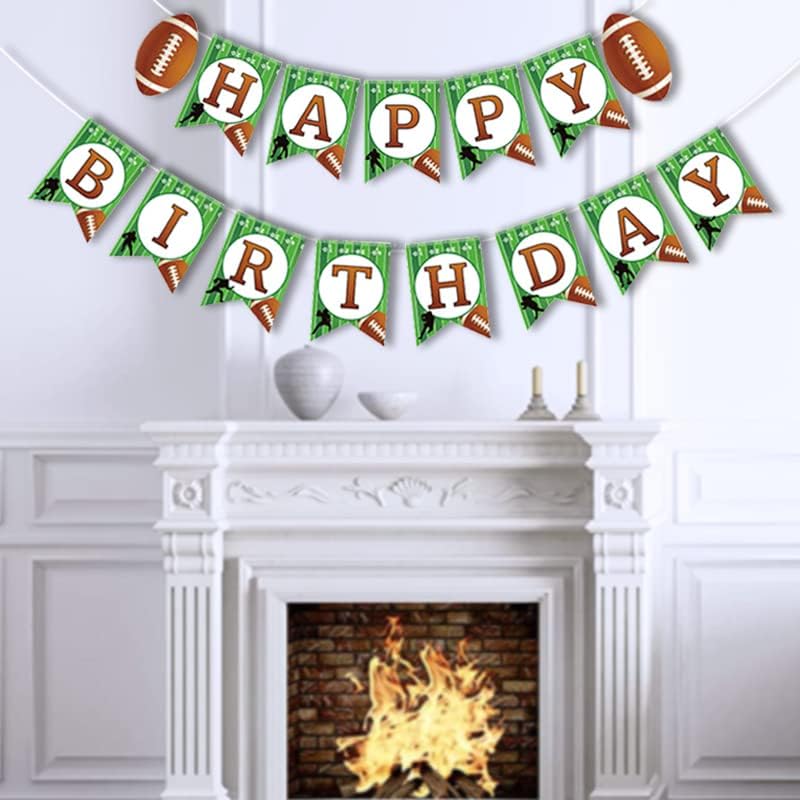 Football Birthday Party Decorations Banner Set