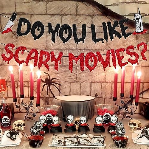 OKUSUN Movie Night Party Decor Banner Horror Theme