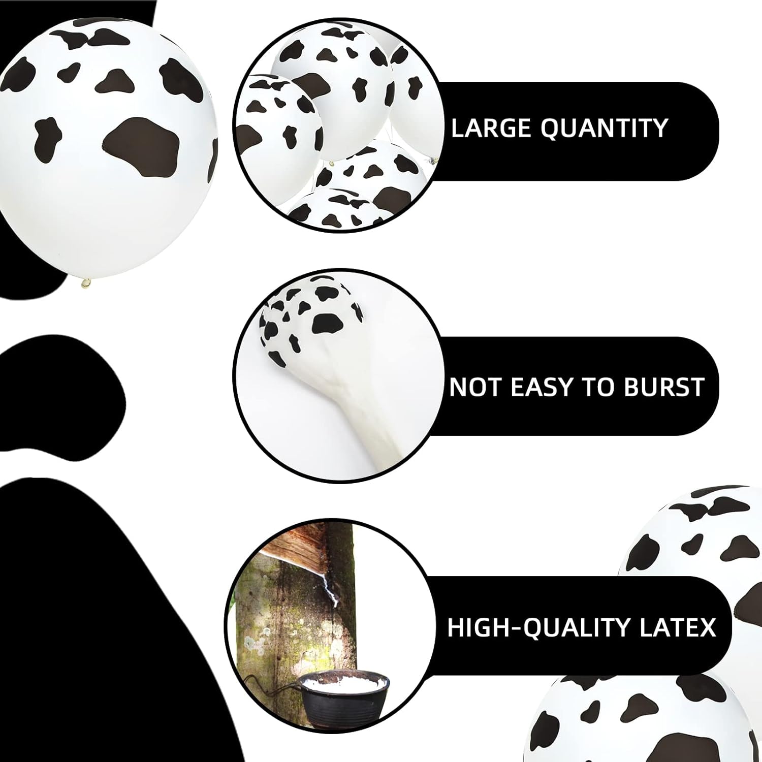 Lovestown 100PCS Cow Print Balloons for Party Decorations