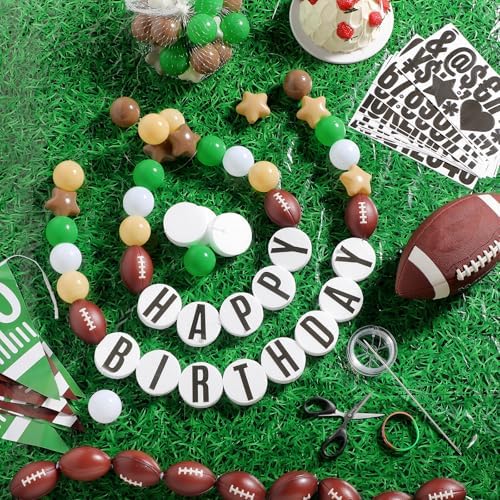 98 Pcs Football Themed Birthday Banner DIY Kit