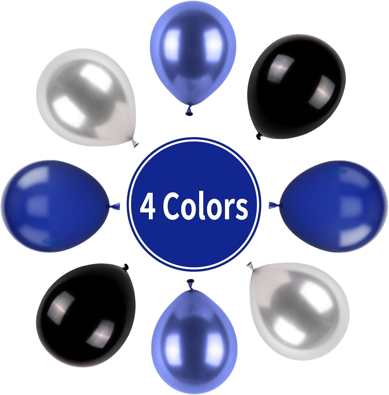 Paready Blue and Black Balloons Set for Parties