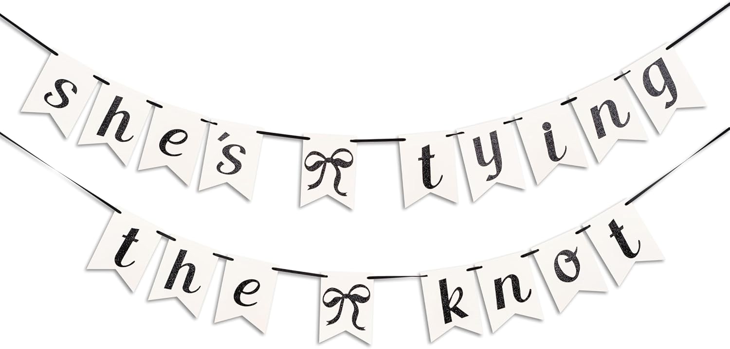 Shes Tying The Knot Banner Bridal Shower Decoration