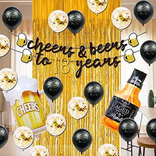 60th Birthday Decorations for Men with Gold Balloons