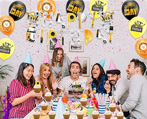 Tools Themed Birthday Party Decorations Kit