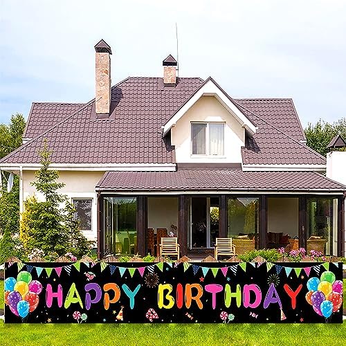Happy Birthday Yard Banner 118x197 Inches