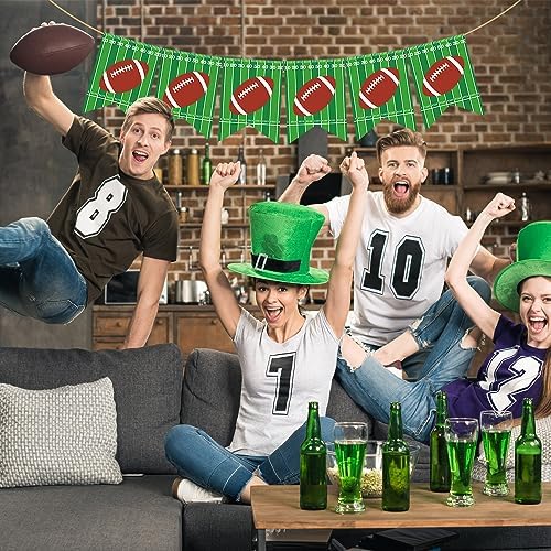 Doumeny 2Pcs Green Football Banner Garland Decor