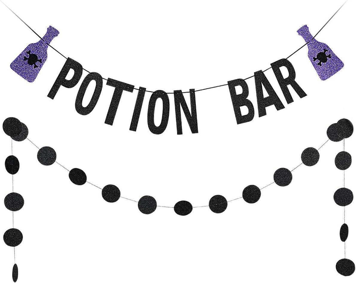 LeeSky Potion Bar Banner Halloween Decor Garland