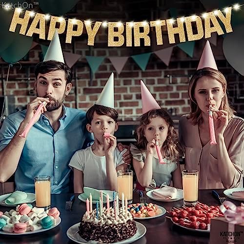Glowing Happy Birthday Banner 10 Feet 8 Modes