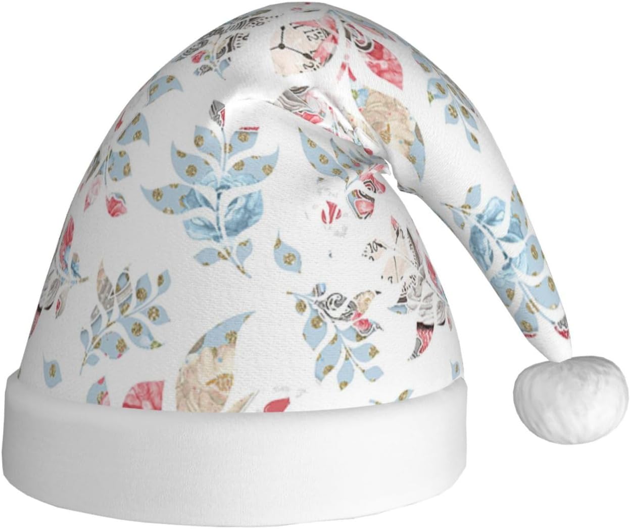 QINZHENG Wildflower Santa Hat for Women