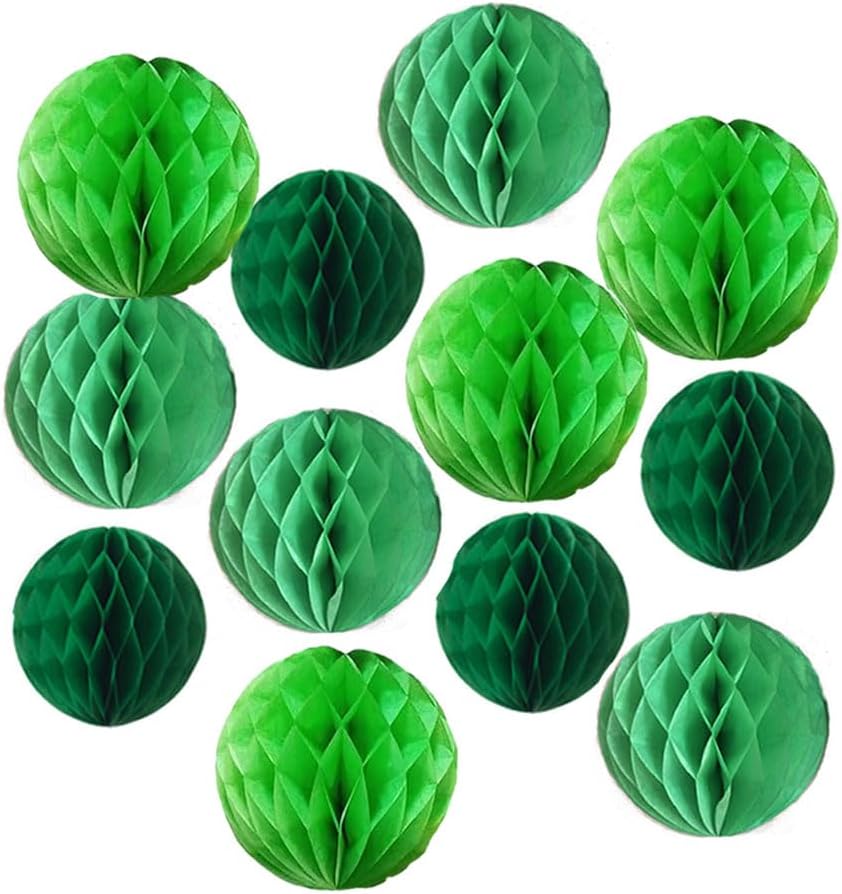 12pcs Tissue Paper Honeycomb Balls Decor Kit