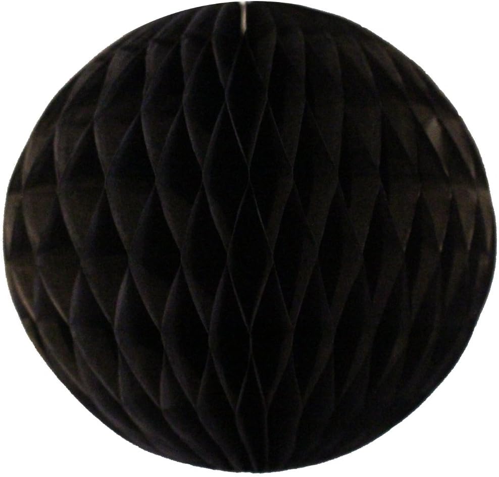 Black Honeycomb Balls Set of 3 12 8 5 Inch