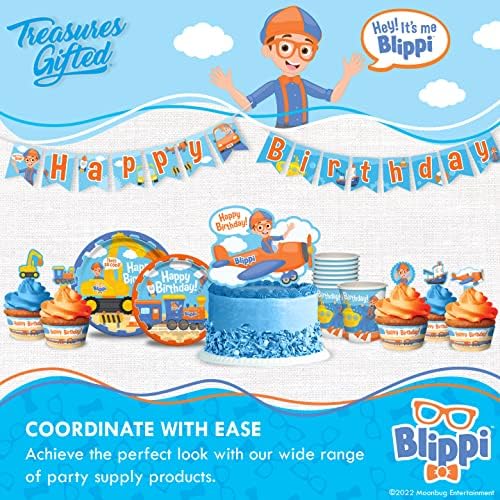 Treasures Gifted Blippi Birthday Banner Decor