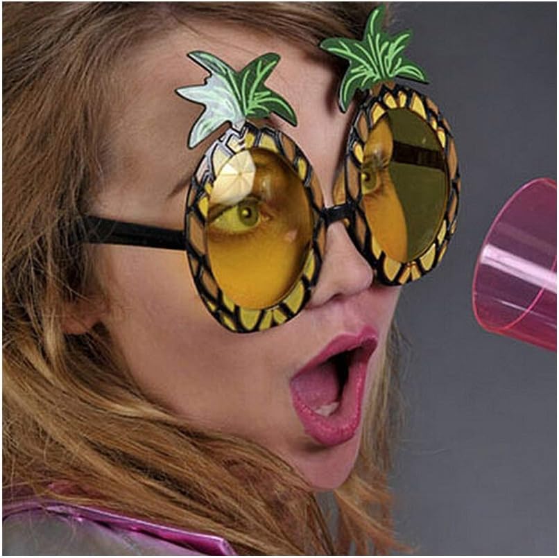 2 Pack Funny Party Glasses Hawaiian Tropical Theme