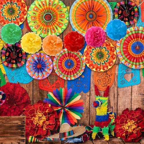 Outus 21 Pcs Mexican Party Decorations Set